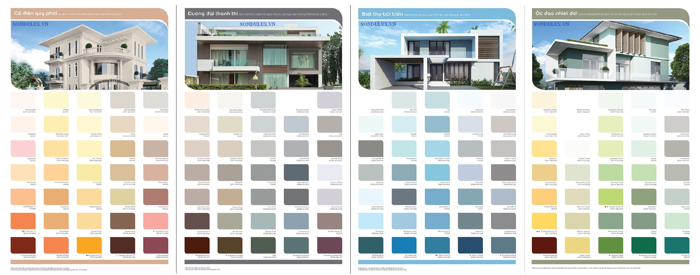 Bảng màu Sơn Dulux Weathershield+ PowerFlexx